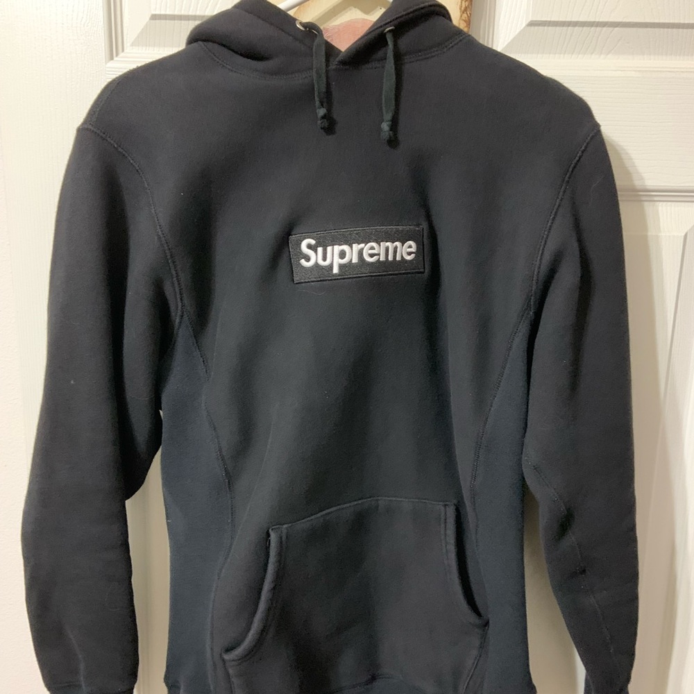 Supreme Black Box Logo Hoodie